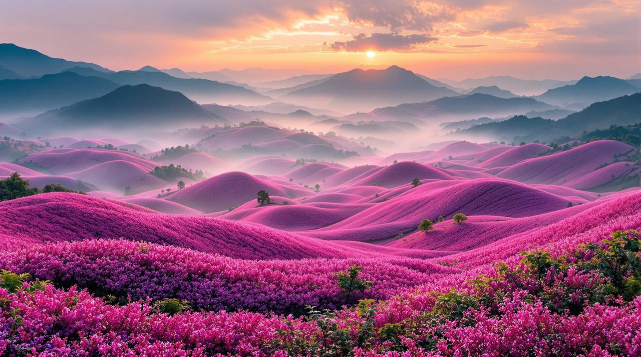 乐乐动漫 - 贵州百里杜鹃花海全景实拍