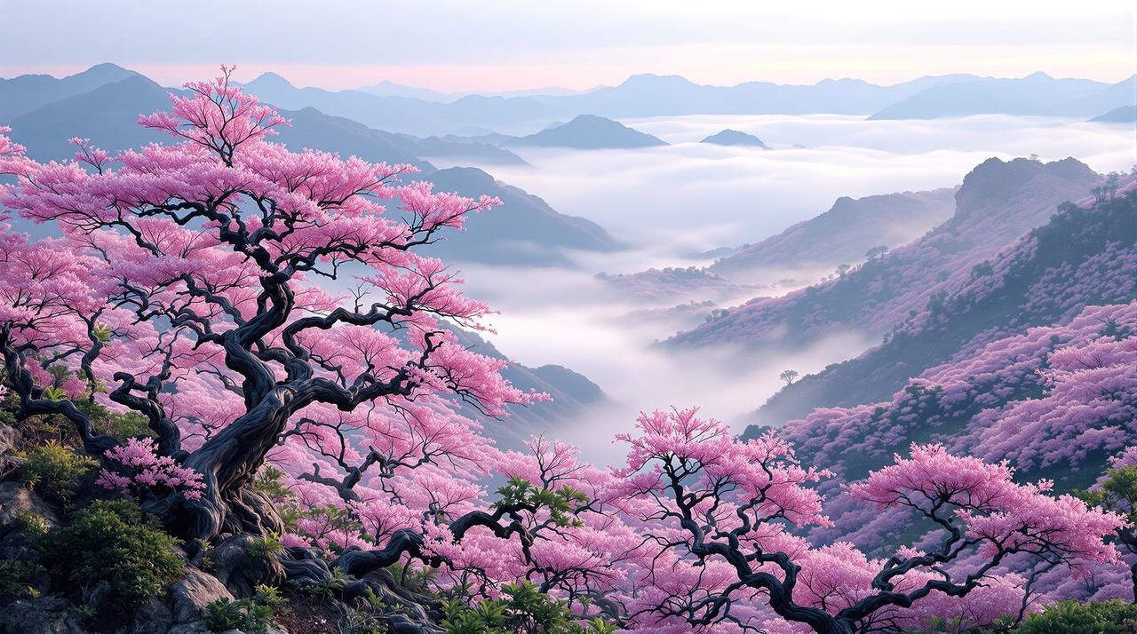 乐乐动漫 - 浙江天台山云锦杜鹃花海漫游
